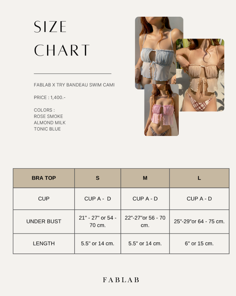 FABLAB x TRY - Bandeau Swim Camisole Top